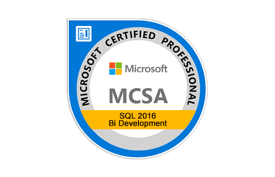 MCSA: SQL 2016 BI Development
